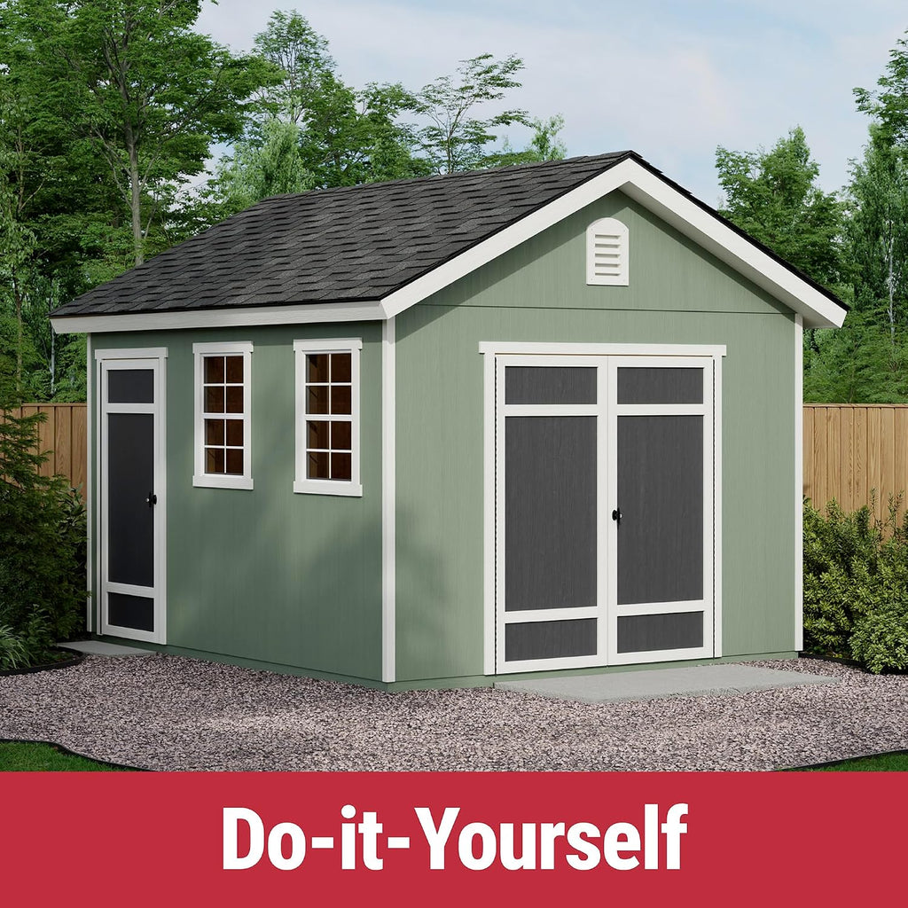 Handy Home Products Fairfax 10x12 DIY Wooden Storage Shed