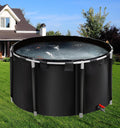 Above Ground Pond,Canvas Fish Pond Pool,Round Thickening Koi Pond Tank,PVC Fish Pond,Pool Above Ground with Durable Framed,for Fish Farming Aquatic Products Breeding Pond 59x39in/449Gal