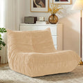HABUTWAY Bean Bag Chair, Giant Bean Bag Chairs for Adults, Bean Bag Sofa with Filler Faux Fur, Memory Foam Bean Bag Couches Fireside Lazy Sofa for Living Room, Bedroom, Office (Khaki)