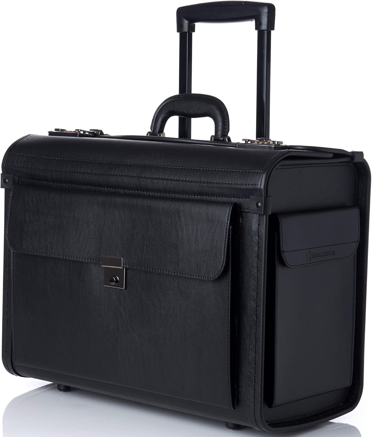 Alpine Swiss Rolling 17' Laptop Briefcase on Wheels Attache Lawyers Case Legal Size