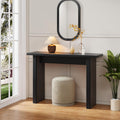 AVZEAR Mid Century Narrow Entryway Console Table, 43.3' Fluted Wood Couch Table Behind Sofa Long and Skinny for Living Room Hallway Entrance Foyer, Black