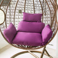 HUHJYUGE Egg Chair Cushion Replacement, Hanging Chair Cushion Only, Swing Cushion Outdoor, with Headrest, Zipper, Detachable, Skin-Friendly, Comfy, for Patio Garden