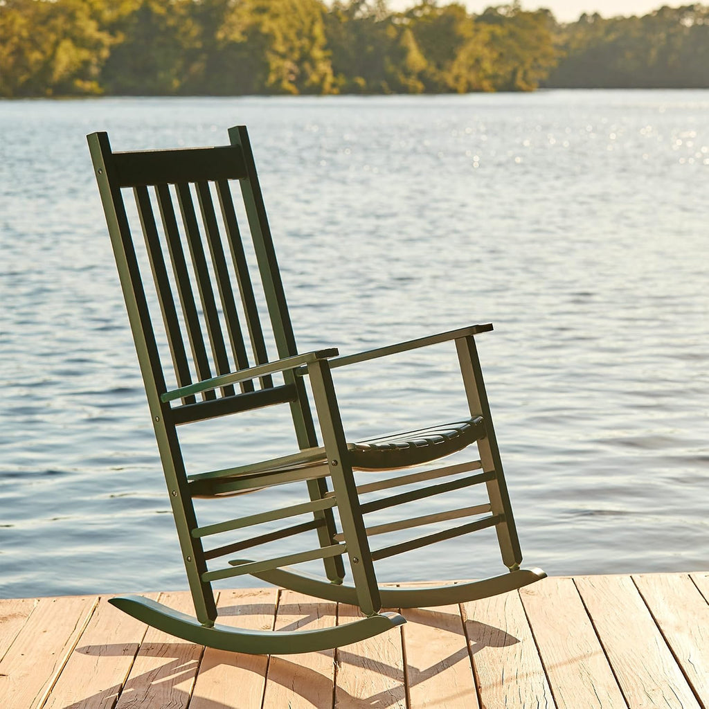 Shine Company Vermont Porch Rockers – Dark Green (Set of 2)