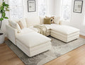 Sectional Couches for Living Room U Shaped Cloud Couch with Ottoman Deep Plush 5 Seats Sofa Modern Sofa for Apartment