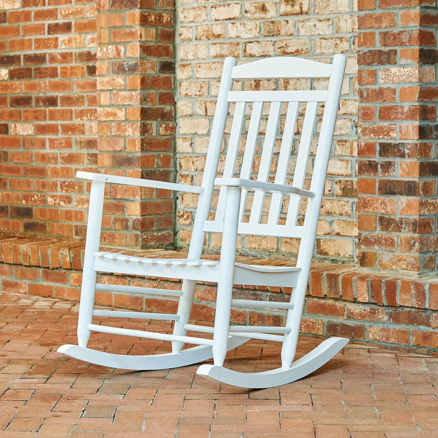 Shine Company 4331WT-142 Maine Outdoor Patio Rocking Chair, Classic White