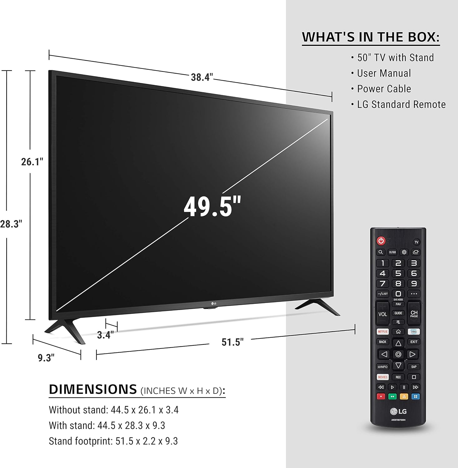 LG 50UN7000PUC 'Works with' Alexa UHD 70 Series 50' 4K Smart TV (2020)
