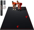 GymCope Large Exercise Mat for Home Workout,12'x6'/10'x6'/9'x6'/8'x6'/7'x5'/6'x4' (7mm) Extra Thick Workout Mat, High-Density Gym Mat for Cardio, Jump Rope, MMA, Weights (Shoe-Friendly)
