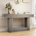Spaco 63'' Long Console Table,2 Tier Farmhouse Entryway Table Sofa Table with Storage,Wood Behind Couch Table for Living Room, Hallway,Foyer