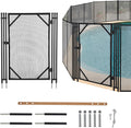 4Ft x 2.5Ft Pool Fence Gate, Heavy Duty Steel Aluminum Frame, Pool Safety Fence Gate Kit with Stainless Steel Latch for Inground/Above Ground Pools, DIY Installation, Black