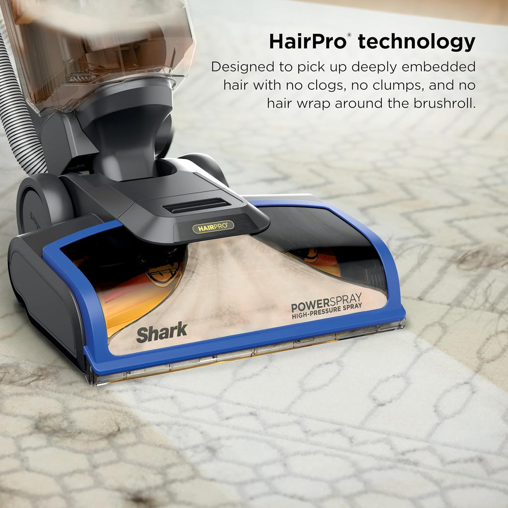 Shark CarpetXpert HairPro | Upright Carpet, Area Rug & Upholstery Cleaner | Carpet Shampooer | Handheld Spot & Stain Eliminator | Pet Hair Pickup & Odor Removal | 2 Cleaning Tools | Cobalt | EX251BRN