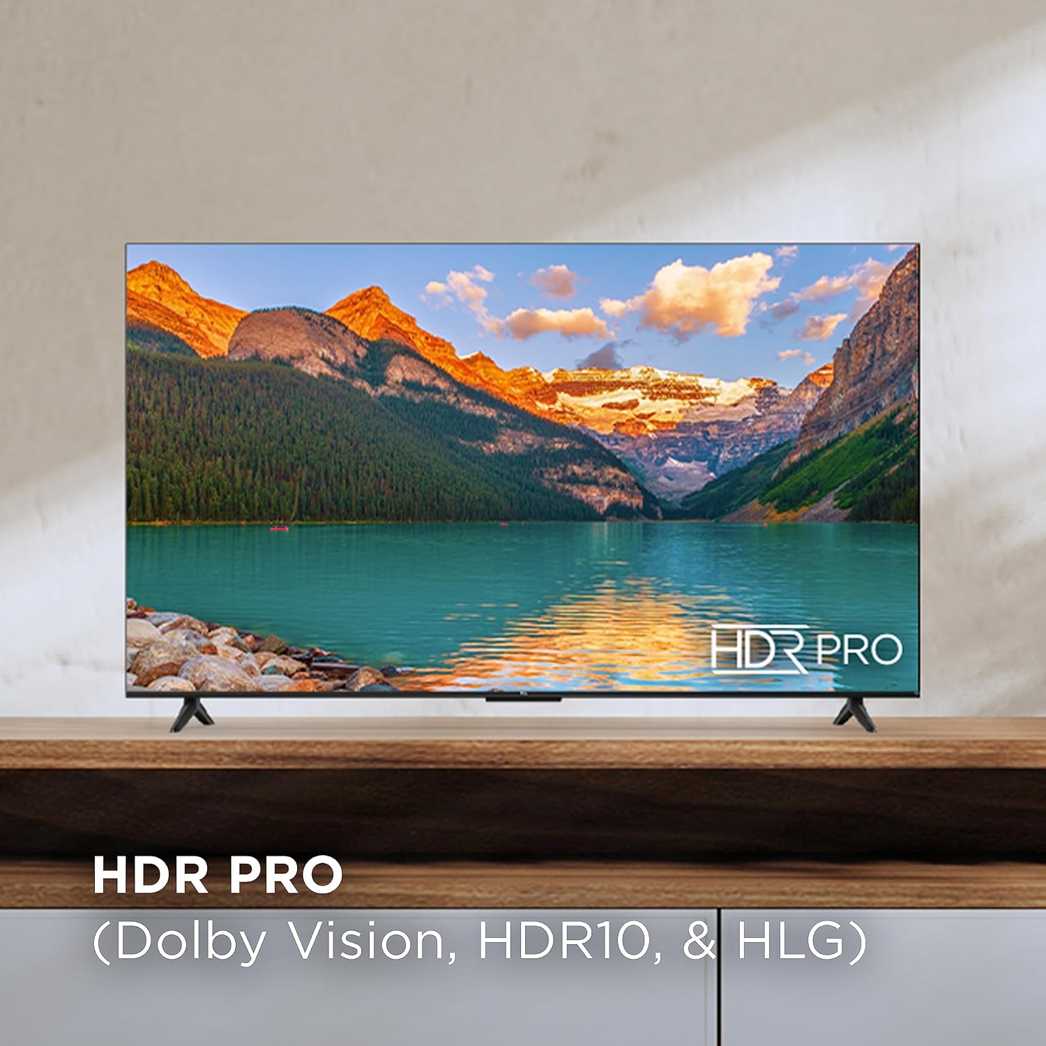 TCL 50-Inch Class S4 4K LED Smart TV with Fire TV (50S450F, 2023 Model), Dolby Vision HDR, Dolby Atmos, Alexa Built-in, Apple Airplay Compatibility, Streaming UHD Television, Black