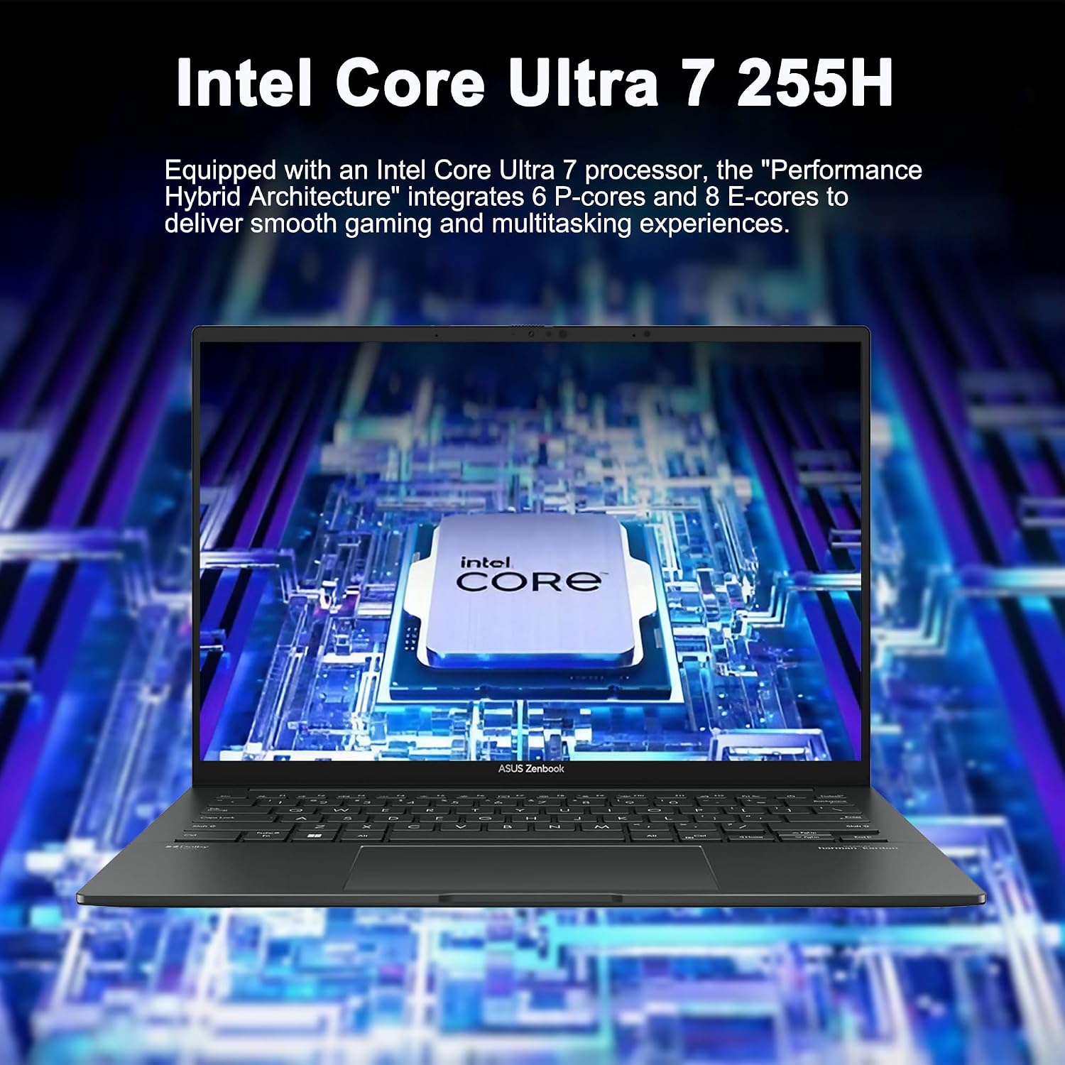 ASUS Zenbook 14 Laptop 14' WUXGA OLED Touch (500nits HDR, 100% DCI-P3) Intel 16-core Ultra 7 255H (>Ultra 9 185H) 16GB RAM 2TB SSD Backlit for Designer Business Professional Win11 ICP Hub
