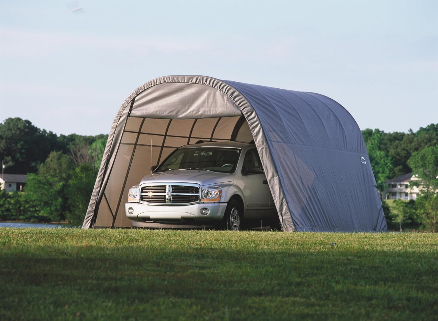 ShelterLogic 73332 Grey 12'x20'x10' Round Style Shelter