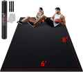 GymCope Large Exercise Mat for Home Workout,12'x6'/10'x6'/9'x6'/8'x6'/7'x5'/6'x4' (7mm) Extra Thick Workout Mat, High-Density Gym Mat for Cardio, Jump Rope, MMA, Weights (Shoe-Friendly)