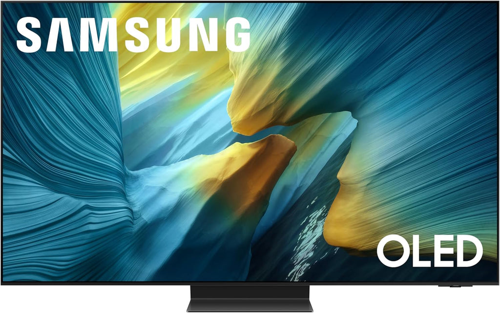 Samsung QN77S95FAFXZA 77 Inch OLED HDR Pro 4K Smart TV with a Walts TILT-EXTENSION-37-90 Tilt Mount for 37'-90' TVs and Amber Protection 3-Outlet-Surge Surge Protector (2025)