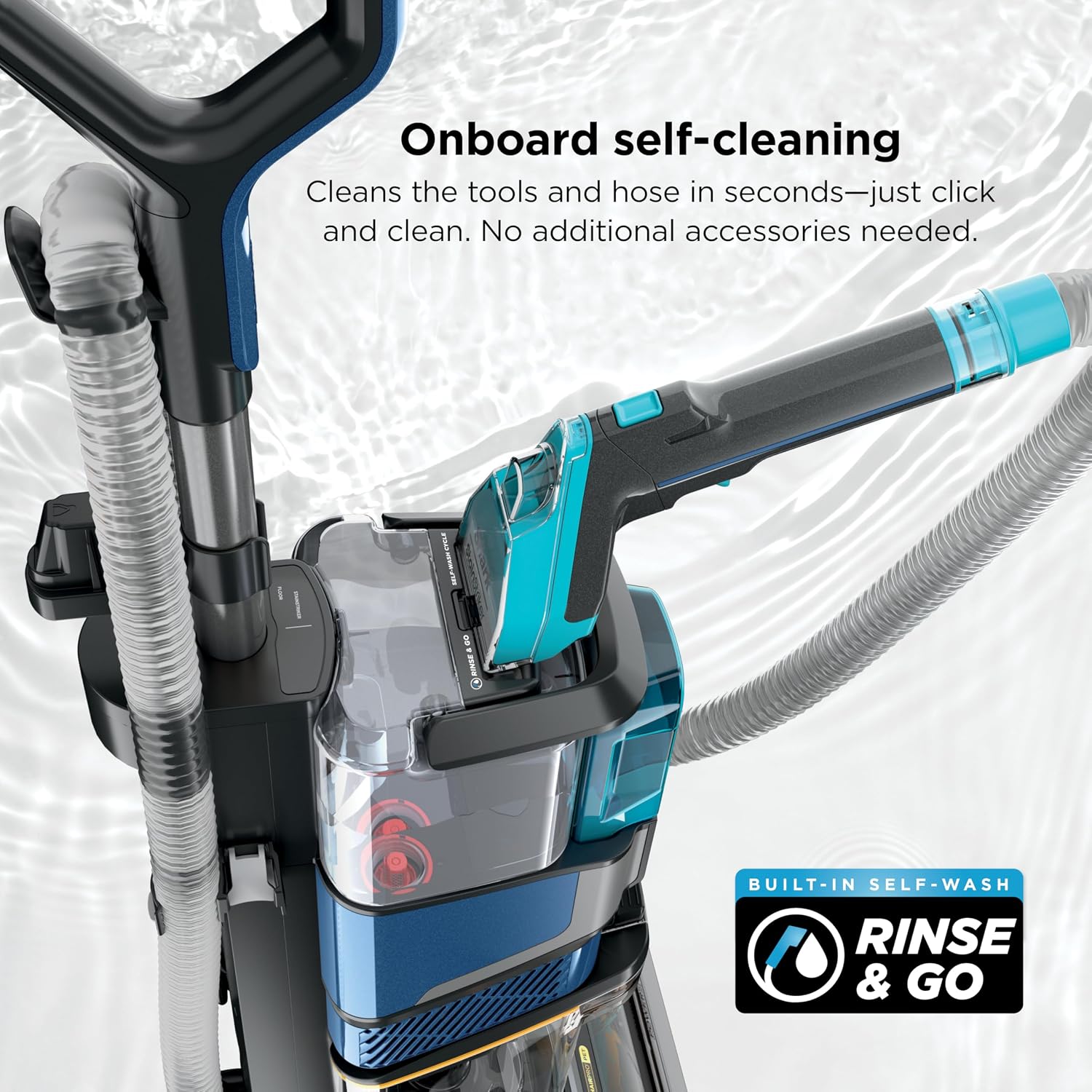 Shark CarpetXpert HairPro | Upright Carpet, Area Rug & Upholstery Cleaner | StainStriker Handheld Tough Stain Remover & Onboard Self Clean | Pet Hair Pickup & Odor Removal | 5 Tools | Navy | EX304