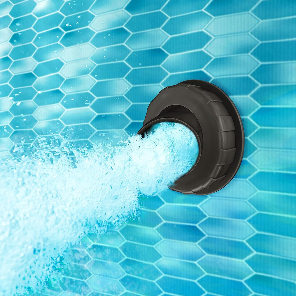 Funsicle Oval Oasis Designer 13'11' x 8'2' x 39.5' Above Ground Swimming Pool, with FiltraBoost Filter 800 GPH Pump with AutoSkimmer, Ladder & Type D Filter Cartridge, Dark Herringbone