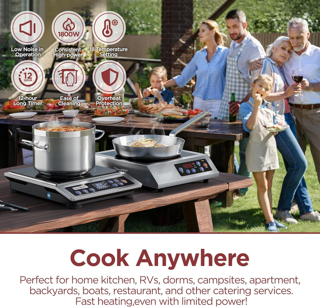 ChangBERT Portable Induction Cooktop & nduction Cooktop NSF Certified Professional Chef Edition Stove