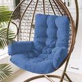 Comfortable Replacement Cushion for Egg Chairs Washable & Removable Rocking Chair Cushion Thick Hanging Basket Seat Pad Foldable Egg Swing Chair Cushion,Blau-Non Detachable