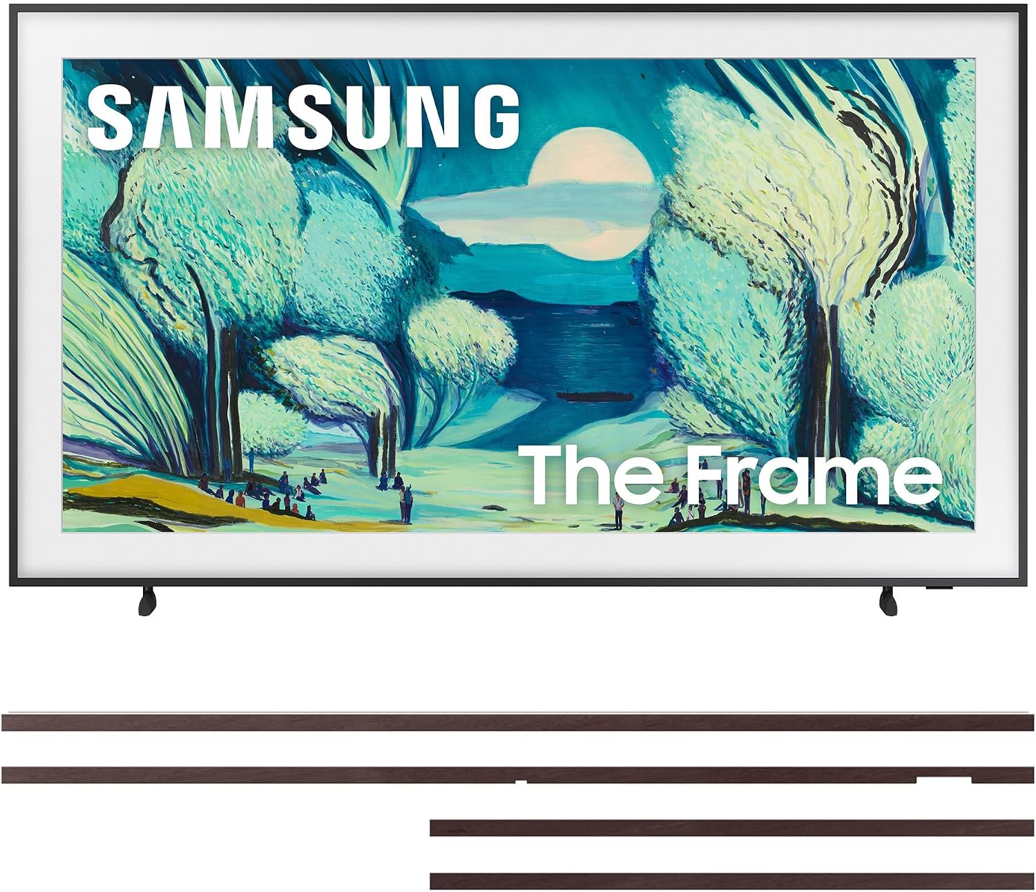 Samsung QN65LS03FAFXZA 65 Inch The Frame QLED 4K Art Mode Vision AI Smart TV with a VG-SCFF65BWBZA Customizable Bezel - Modern Brown (2025)