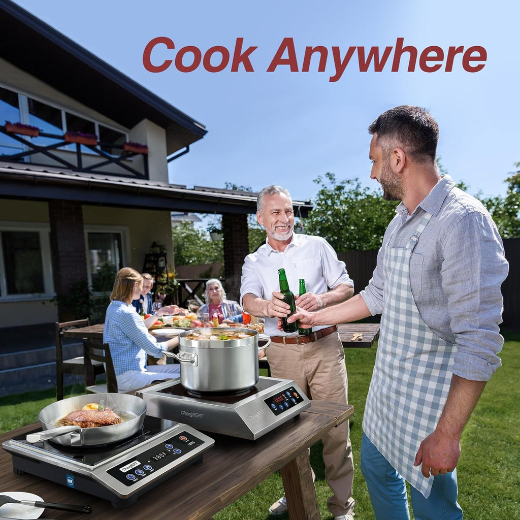ChangBERT Induction Cooktop, 1800W NSF Certified Countertop Burner & Portable Induction Cooktop 208-240V 3200W NSF Certified Commercial Range Countertop Burner Pro Chef Professional Hot Plate
