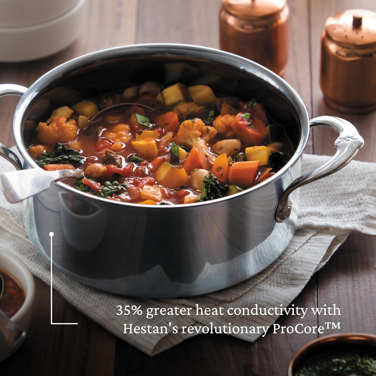 Hestan - NanoBond Collection - Stainless Steel Titanium Soup Pot, Induction Cooktop Compatible, 3 Quart
