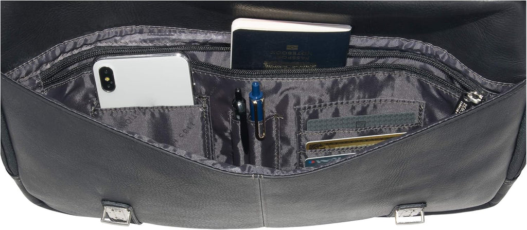 Kenneth Cole REACTION Show Business 16' Colombian Leather Business Laptop Portfolio Messenger Bag