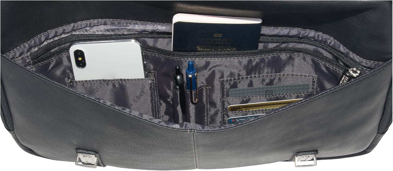 Kenneth Cole REACTION Show Business 16' Colombian Leather Business Laptop Portfolio Messenger Bag