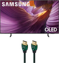 Samsung QN55S85FAFXZA 55 Inch OLED HDR 4K Smart TV with an AudioQuest Forest 1.5M 48G 8K-10K HDMI Digital Cable (2025)