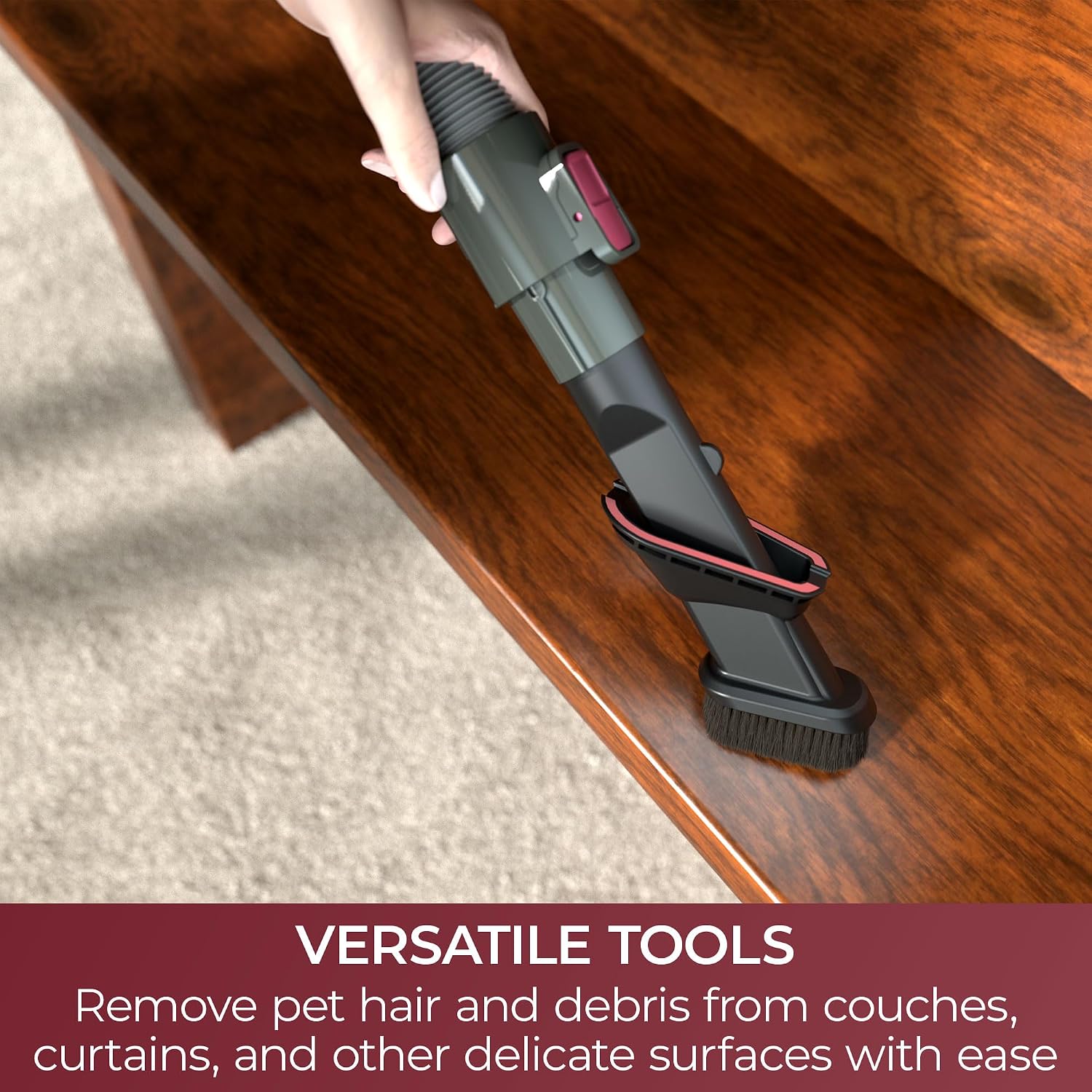 Kenmore BU3040 Intuition Bagged Upright Vacuum Lightweight Cleaner 2-Motor Power Suction with HEPA Filter, 3-in-1 Combination Tool, Handi-Mate for Carpet, Floor, Pet Hair, Red w/No Lift-up