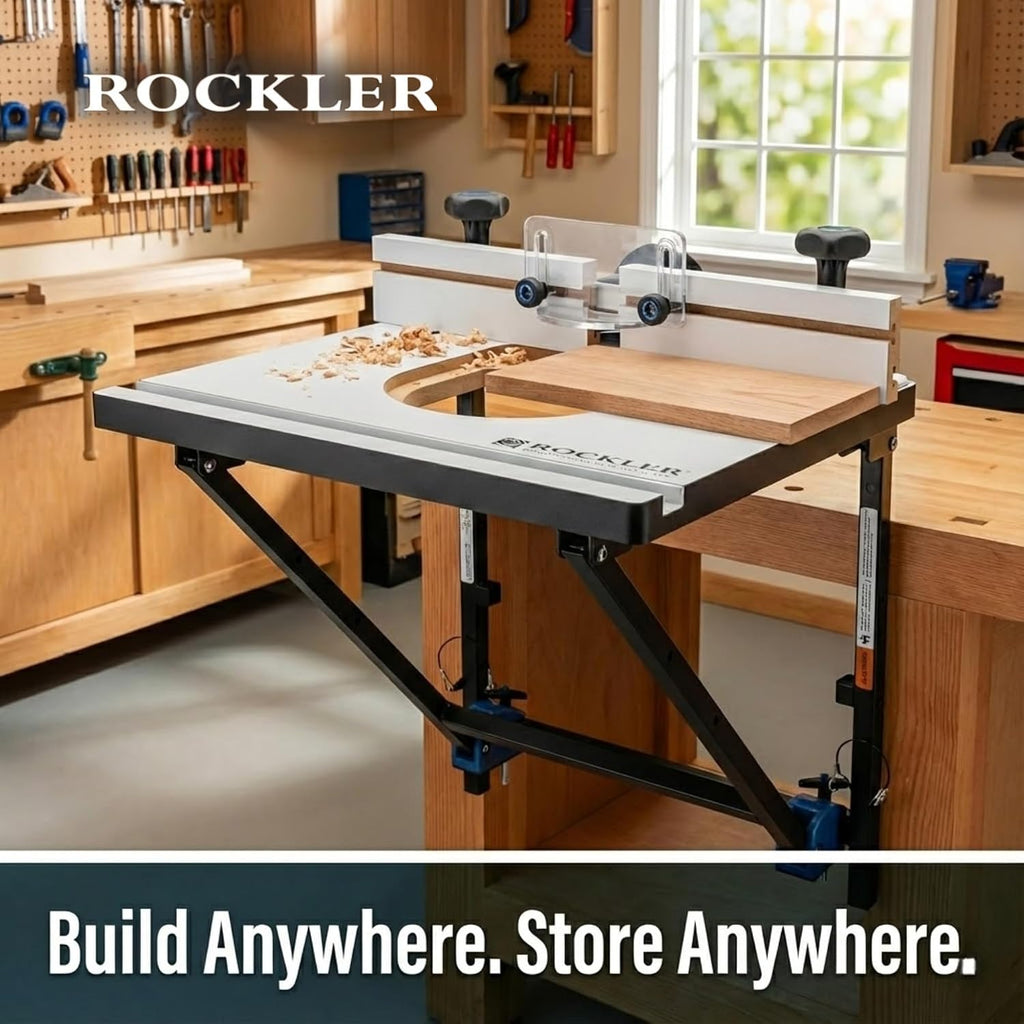Rockler Convertible Benchtop Router Table – Convertible Routers for Woodworking Fits Most Routers – Unique Base Design Router Table – Benchtop Wood Router Includes 4 Modes in 1 Table
