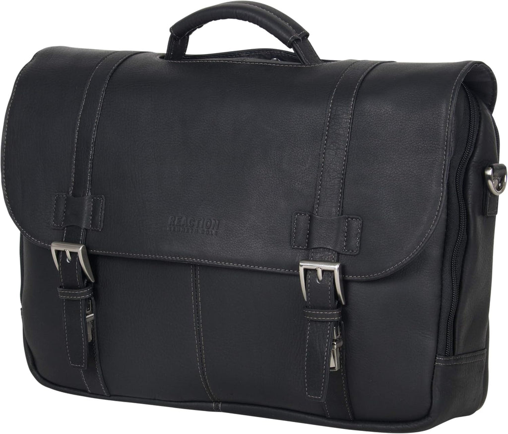 Kenneth Cole REACTION Show Business 16' Colombian Leather Business Laptop Portfolio Messenger Bag