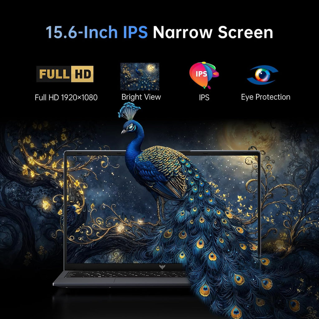 MALLRACE 15.6' IPS AMD Laptop, AMD Ryzen 3 4300U(4C/4T,Beat Intel Processor N100,up to 3.7GHz) Computer with Numbers Keyboard Type-C,WiFi 5 BT5.0, 54.72Wh for Student and Home