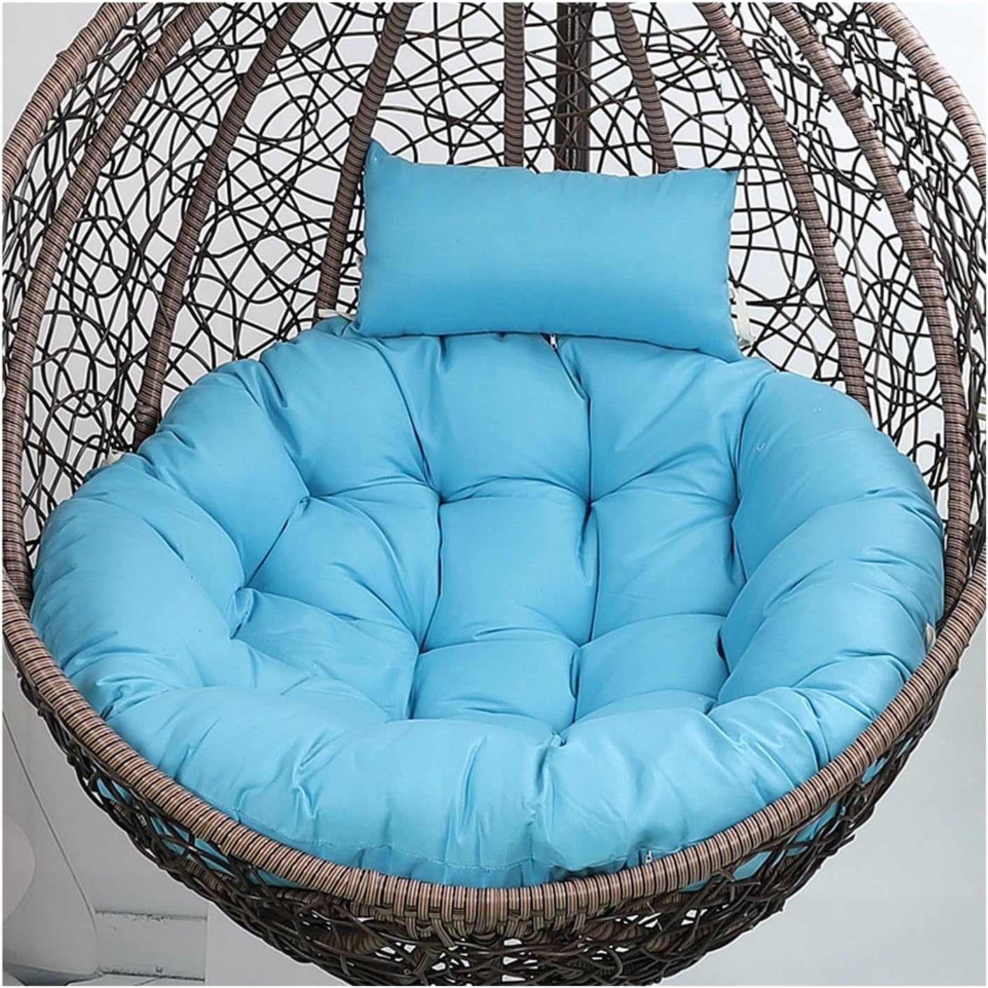 Swing Cushions for Outdoor 125size (Diameter: 115cm) Thickened Hanging Chair Cushion, Excellent Elasticity, not Easily Deformed or collapsed; Zipper Design for Easy Removal and Washing.