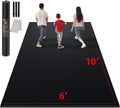 GymCope Large Exercise Mat for Home Workout,12'x6'/10'x6'/9'x6'/8'x6'/7'x5'/6'x4' (7mm) Extra Thick Workout Mat, High-Density Gym Mat for Cardio, Jump Rope, MMA, Weights (Shoe-Friendly)