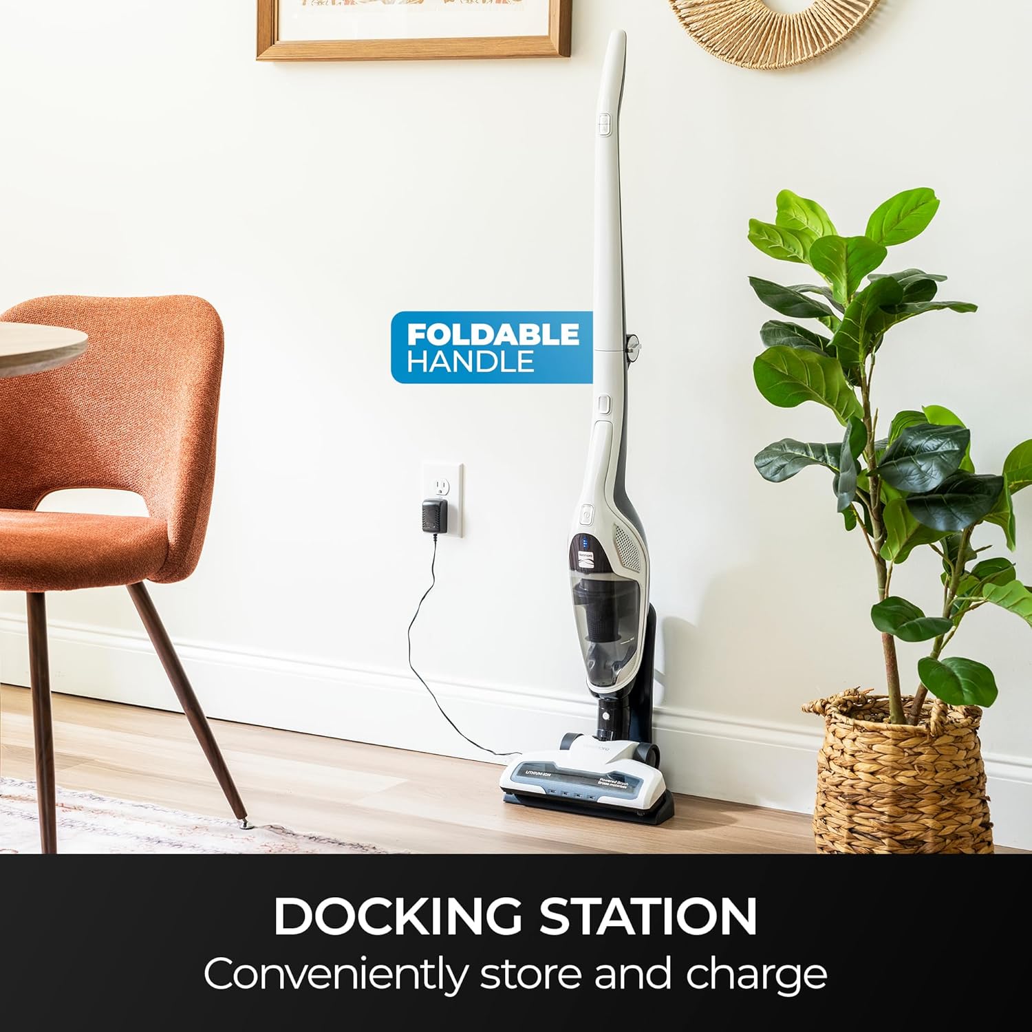 Kenmore 200 Series DS2000 Cordless Stick Vacuum Lightweight Cleaner 2-Speed Power Suction LED Headlight 2-in-1 Handheld for Hardwood Floor, Low Pile Carpet & Pet Hair