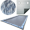 SWIMLINE HYDROTOOLS Silver King Heavy Duty Pool Cover For Above Ground Swimming Pools |35 X 55 FT Cover | Silver / Black | Water Tube Sleeves | UV Protected For 30X50 FT Rectangle Pools | CO143555R