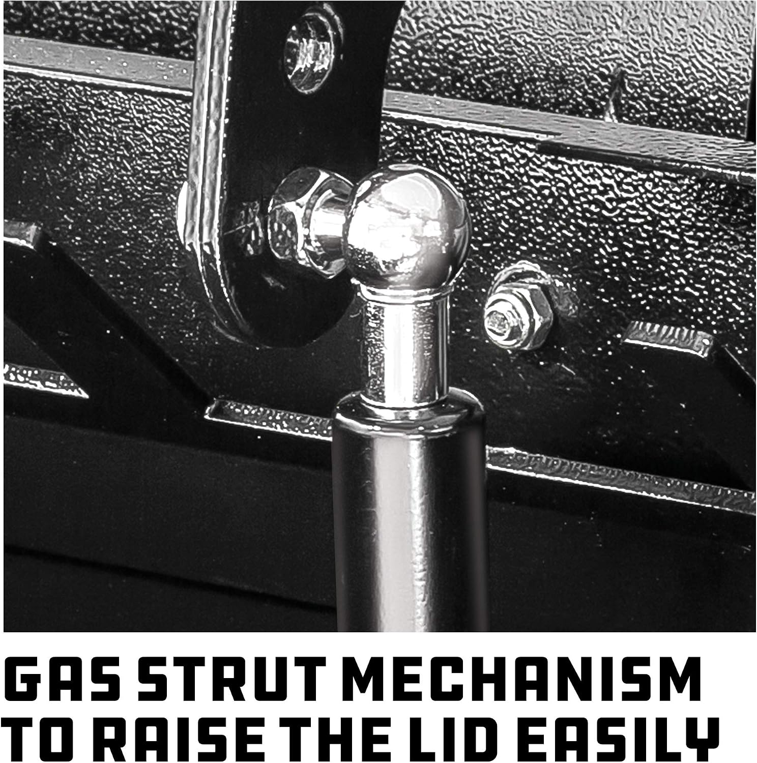 Powerbuilt 26 Inch Portable Slant Front Rapid Toolbox Tiered Tool Holders, 16 Gauge Steel, Weather-Resistant Lockable Magnetic Lid, Grey - 240102