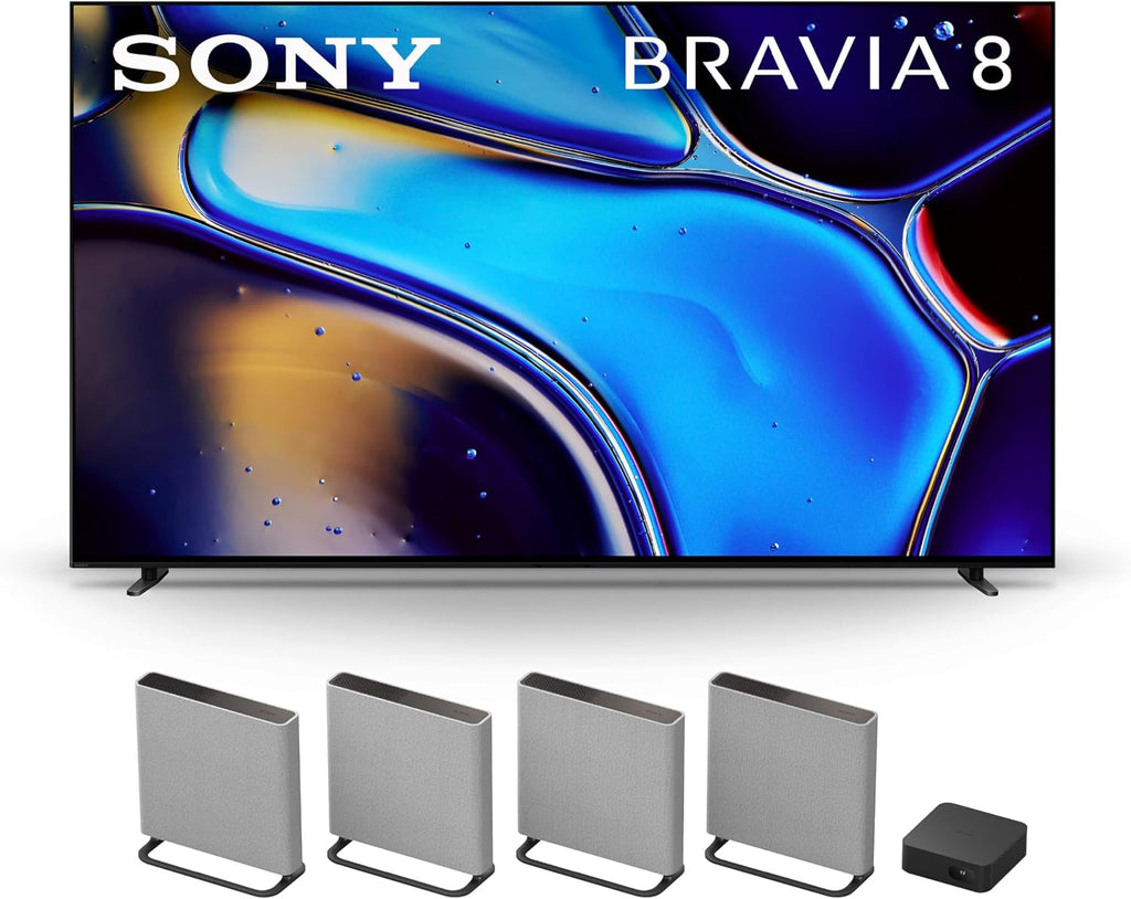 Sony 65 Inch OLED 4K Ultra HD TV BRAVIA 8 Smart Google TV with Dolby Vision HDR and Exclusive Features for PlayStation 5 (K-65XR80), 2024 Model BRAVIA Theater Quad
