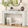 Rresyet 55 Inch Long Console Table, Sofa Table Behind Couch, Entryway Table, Farmhouse Entryway Table for Entrance, Hallway, Living Room (White)