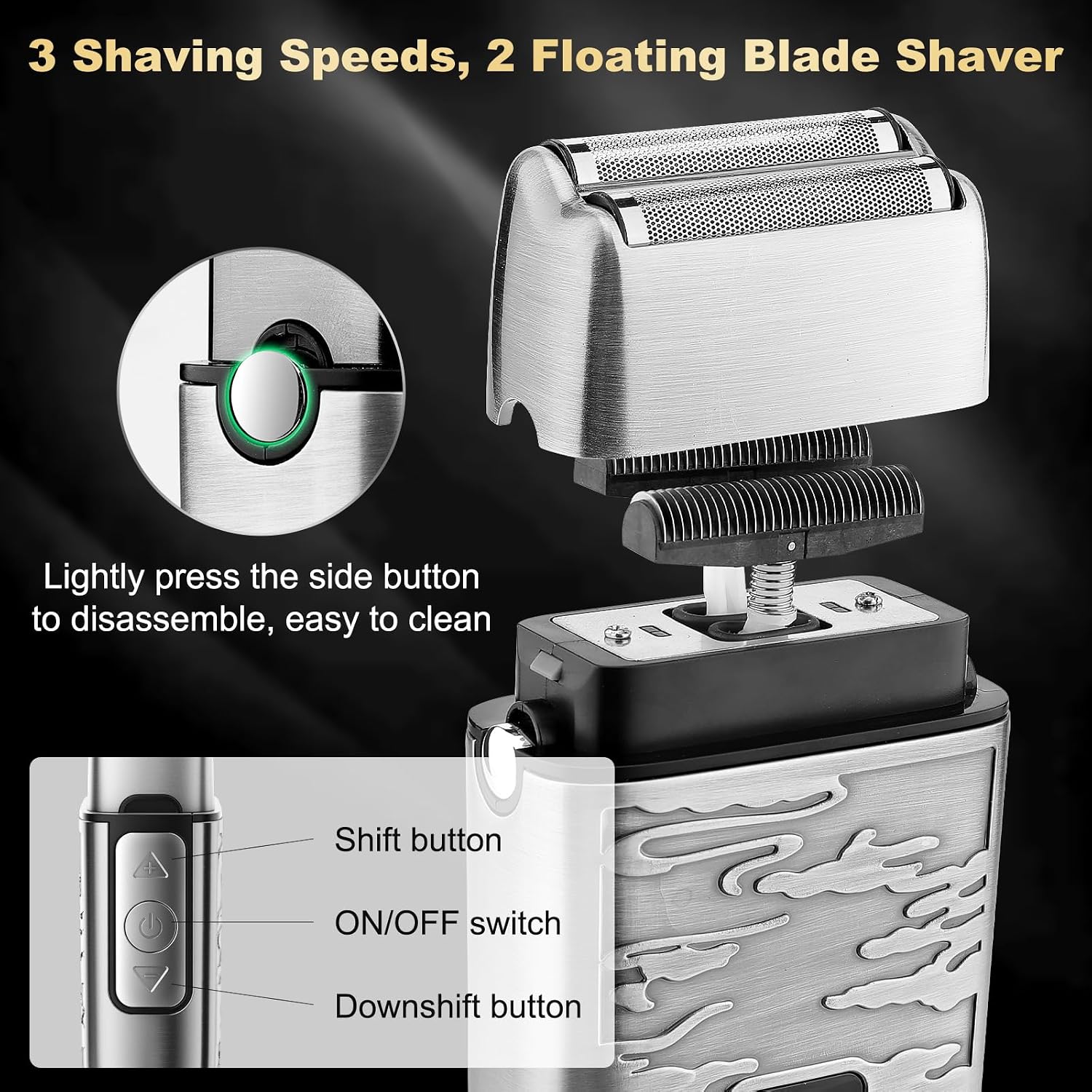QREEYX Hair Clippers for Man T-Blade Trimmer Nose Hair Trimmer Electric Shaver Set, Professional 4 in 1 Barber Clippers Set for Haircut, Men's Grooming Kit with LCD Display, Ideal Gift for Him