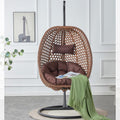 Egg Chair Indoor/Outdoor, Hanging Swing Chair for Bedroom, Patio & Balcony - Heavy Duty 350LBS, Brown