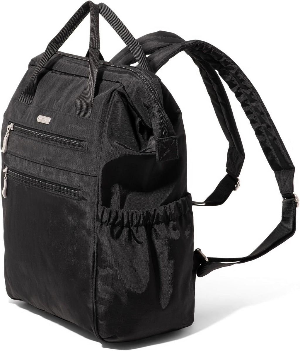 Baggallini City Scape Backpack - 15'x11' Lightweight Work Travel Bag w/Luggage Sleeve & RFID
