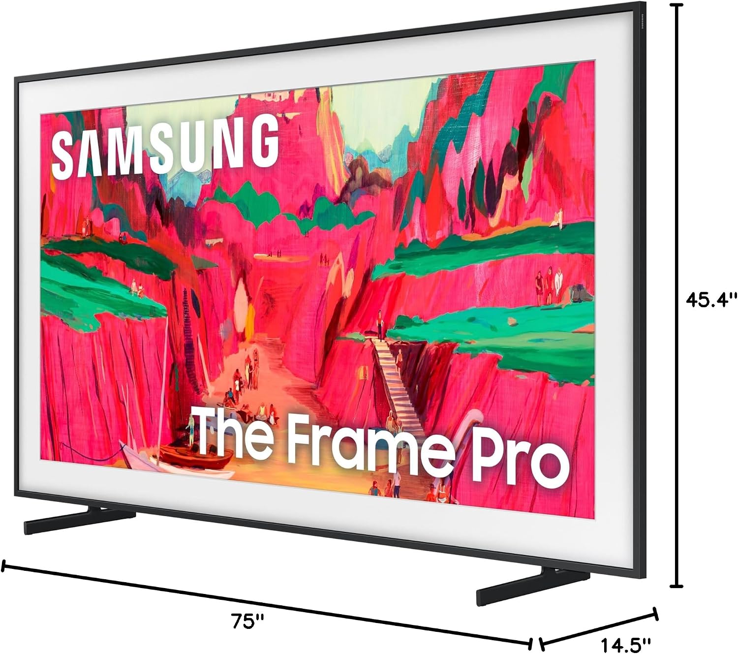Samsung QN85LS03FWFXZA 85 Inch The Frame Pro Wireless 4K Neo QLED TV with a HW-B750F B Series Soundbar 5.1 Ch and Subwoofer (2025)