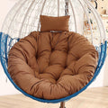 HUHJYUGE Hanging Egg Chair Cushion, Swing Seat Cushio Breathable, Rocking Chairs Seat Cushion Pad, Detachable, Sun-Resistant, Water-Resistant, for Outdoor Garden Patio Yard (A 115cm/45.2in)