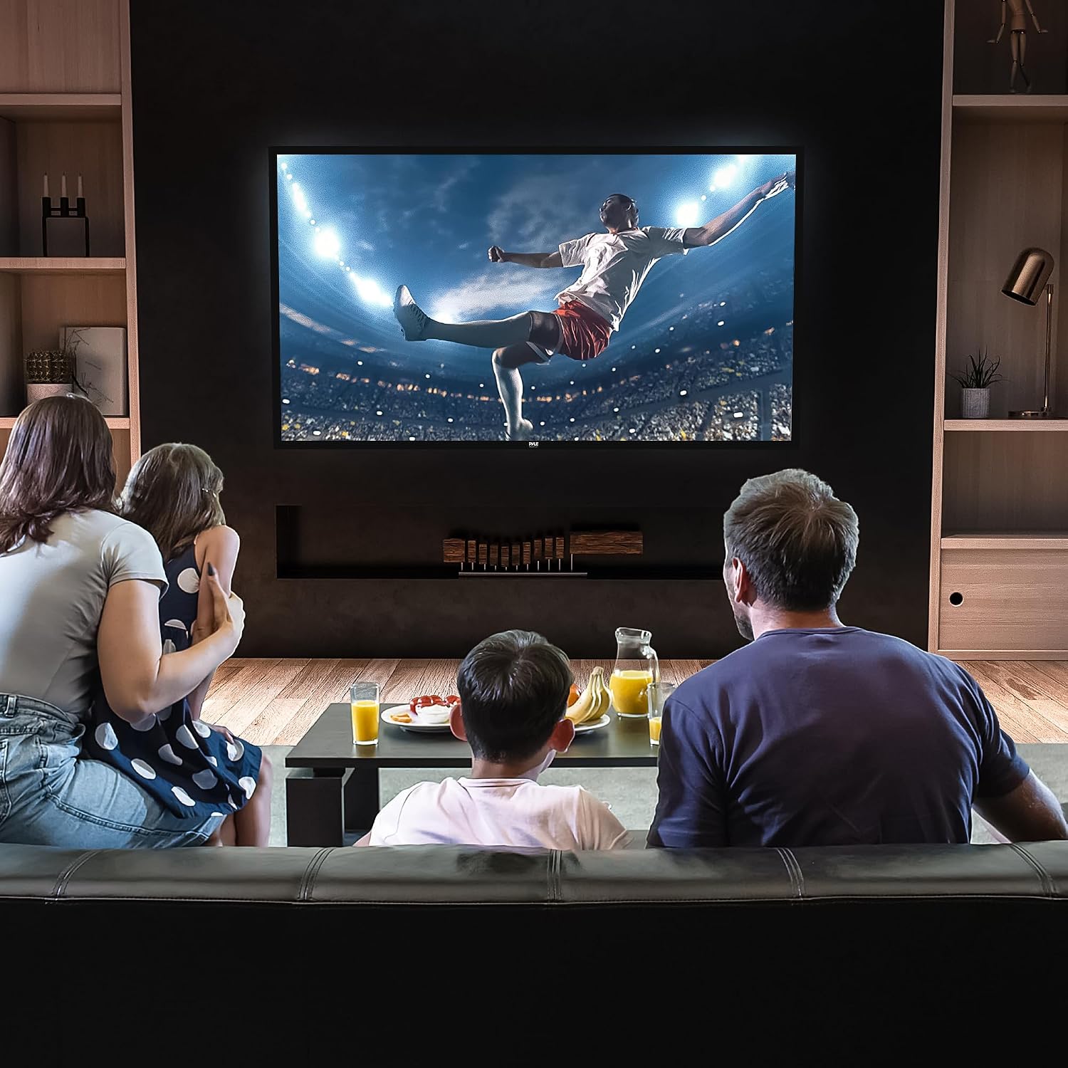 Pyle 55' 2160p UHD Smart TV - Flat Screen Monitor HD DLED Digital/Analog Television w/Built-in WebOS Hub Operating System, HDMI, USB, AV, Full Range Stereo Speaker, Wall Mount, Includes Remote Control