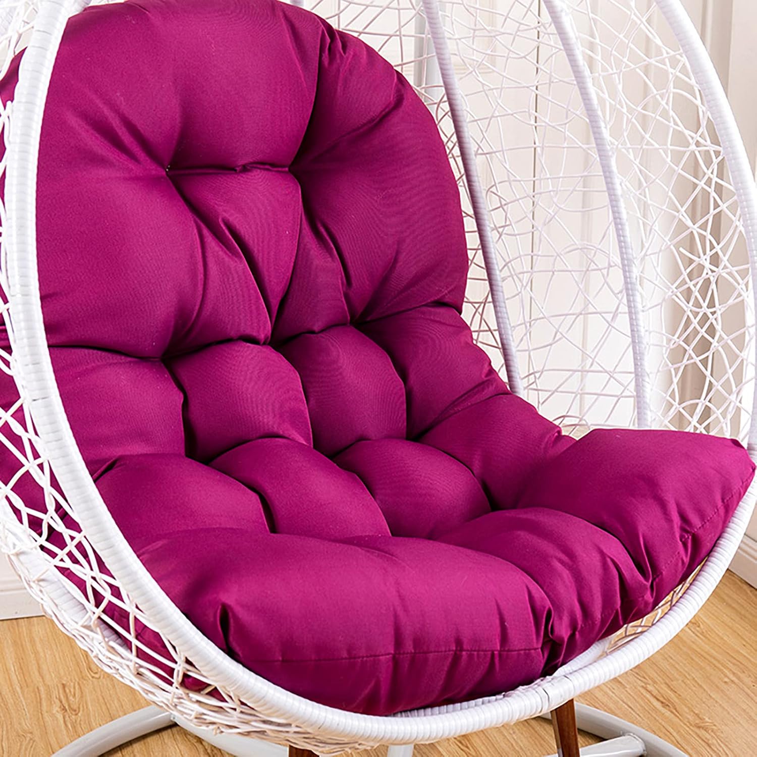 HUHJYUGE Hanging Basket Seat Cushion, Hanging Egg Chair Cushions, Hammock Chair Cushions, Thick Nest Back Pillow, Not-Slip, Washable, for Outdoor Patio Garden Swing Chair Cushion Seat Pads