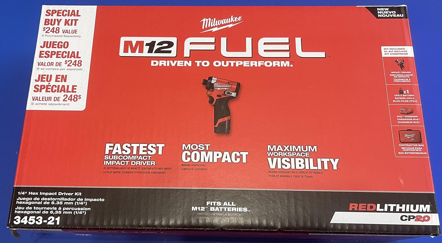 Milwaukee Electric - M12 Fuel 1/4 HEX Impact Driver KIT