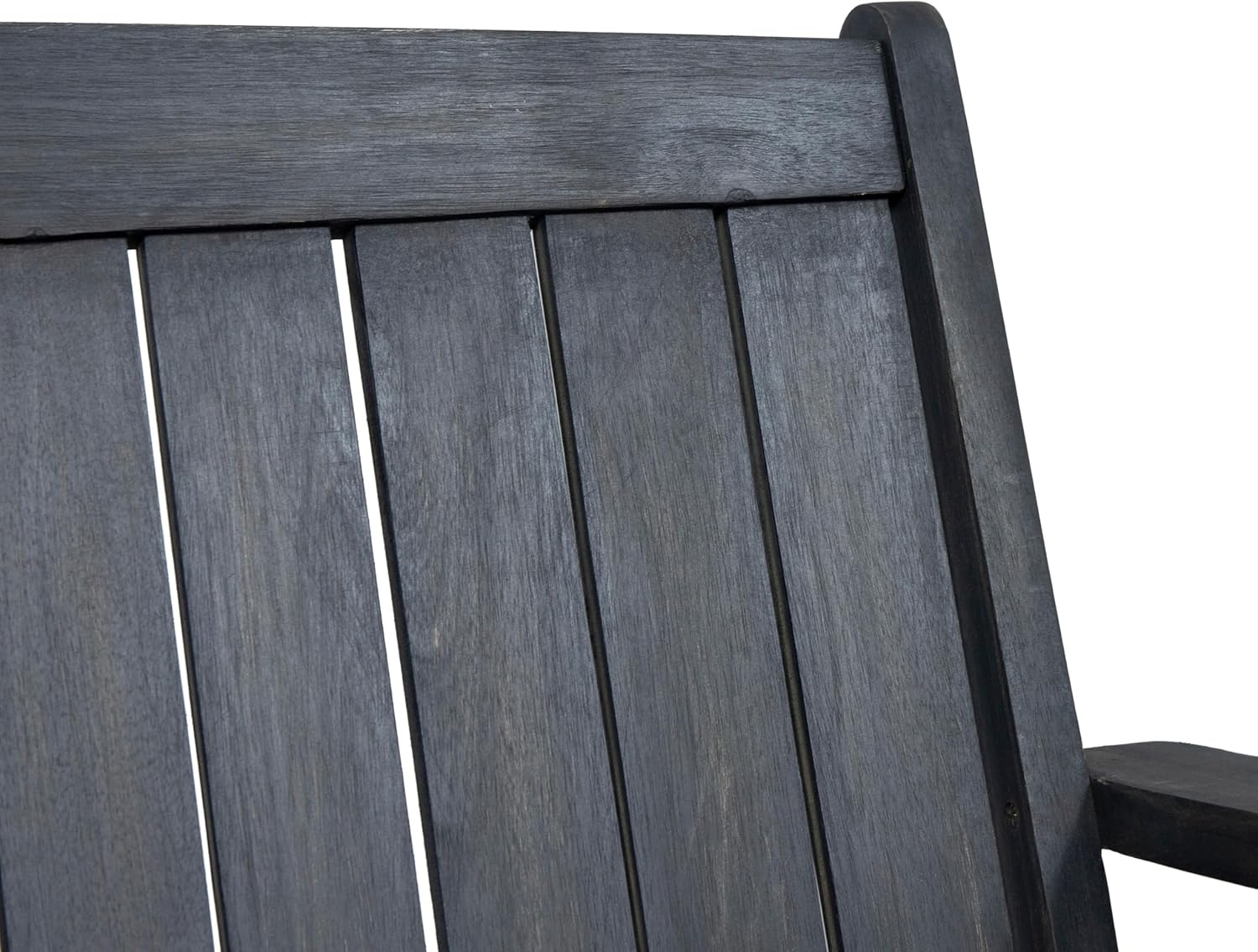 Outdoor Double Solid Wood Swing Chair, Thickened Teak Wood with backrest, Courtyard Balcony Hanging Leisure Rocking Chair, Decorating a Warm Home