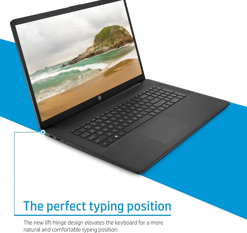 HP 17 Laptop (17.3' HD+ BrightView, Intel 10-Core i7-1355U, 16GB RAM, 512GB SSD, Narrow Bezel) for Business, Enterprise, Students, Long Battery Life, Wi-Fi 6, IST Hub, Webcam, Fast Charge, Win 11 Pro